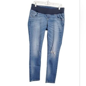 Old Navy Maternity Boyfriend Skinny Jeans Size 2 Regular Low Panel Distressed